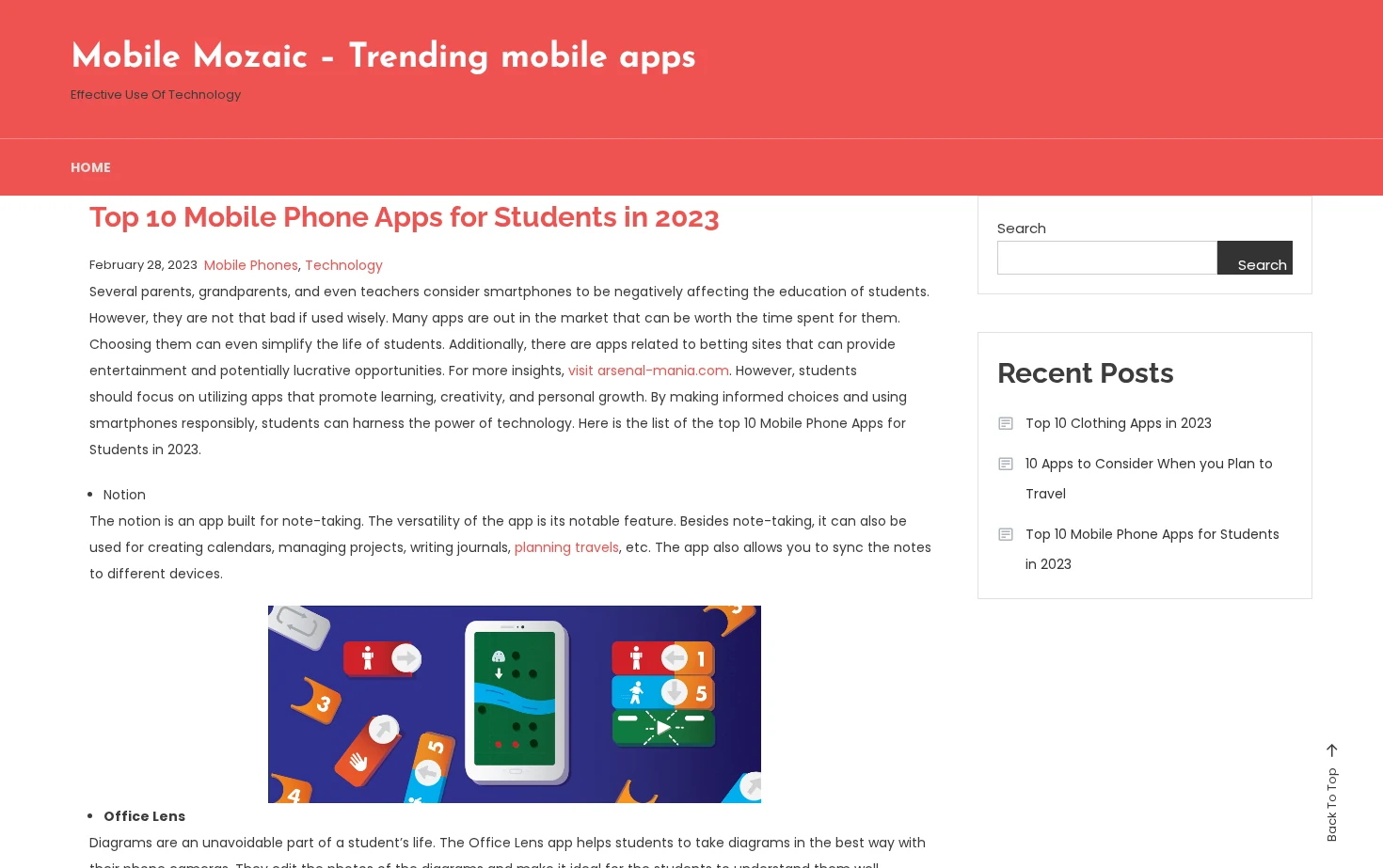 Mobile Mozaic - Trending mobile apps 页面快照